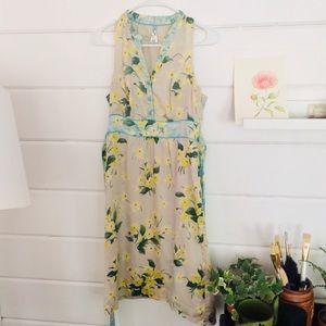 Anthropologie Maeve Dutch Yellow Shift Dress